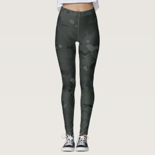 Svart kamouflage mig leggings