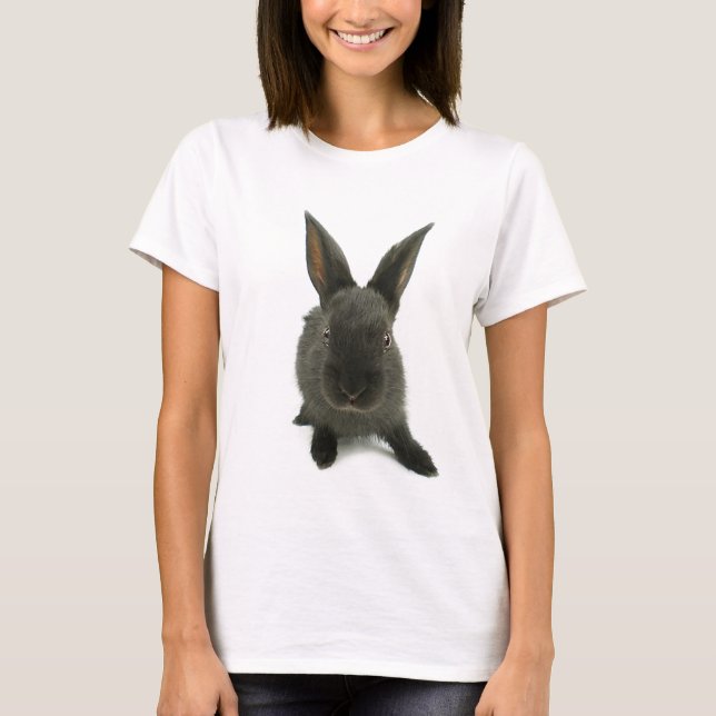 svart kanin tee shirt (Framsida)
