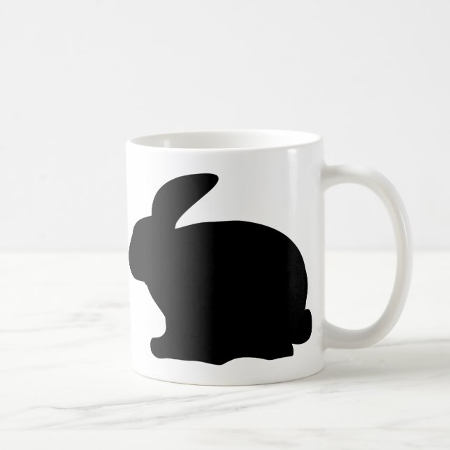 svart kaninsymbol kaffemugg (Höger)