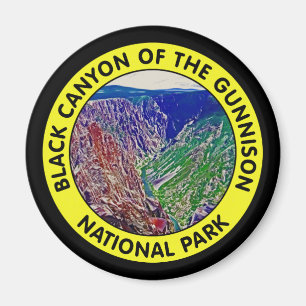 Svart kanjon av den Gunnison nationalparken Magnet