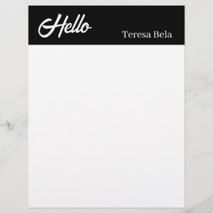 Svart kant företagsbrevpapper typografi brevhuvud