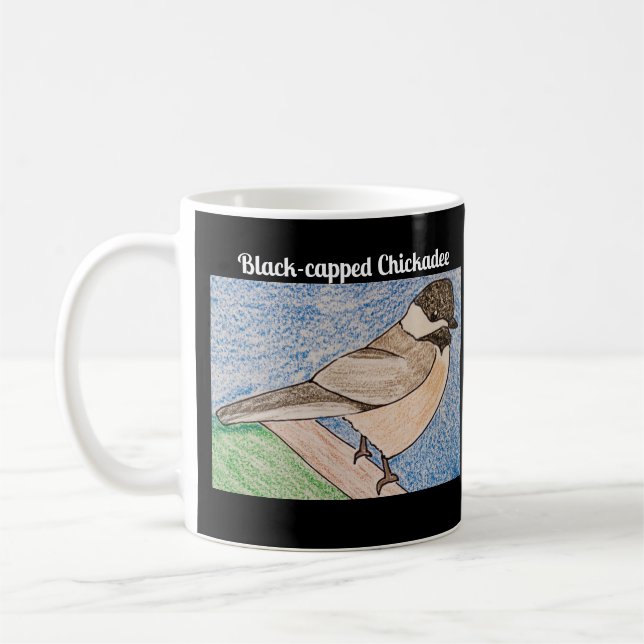 Svart-kapad Chickadee Black Kaffemugg (Vänster)