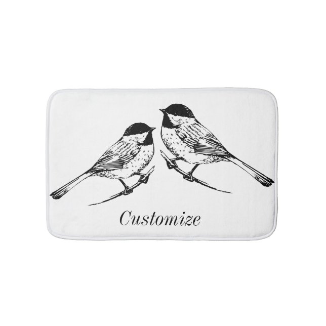 Svart-kapad Chickadee Thunder_Cove Badrumsmatta (Framsidan)