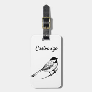 Svart-kapad Chickadee Thunder_Cove Bagagebricka