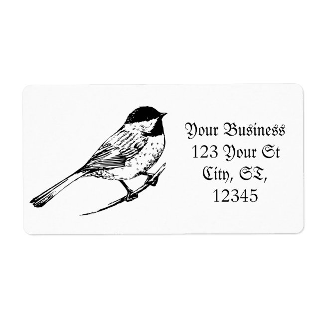 Svart-kapad Chickadee Thunder_Cove Fraktsedel (Framsidan)