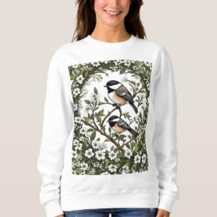 Svart-kapade Chickadee Bird and Massachusetts Mayf T Shirt