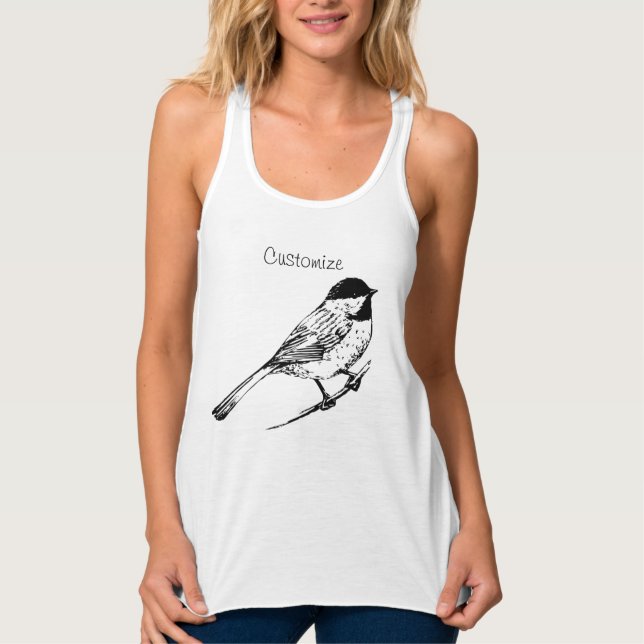 Svart-kapslat Chickadee Thunder_Cove-Tanktop Linne Med Racerback (Framsida)