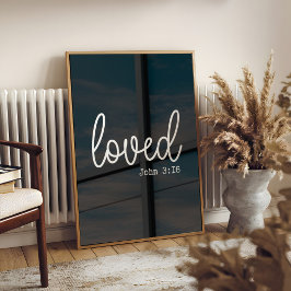 Svart Kärlek Tro Citat minimalistisk Poster