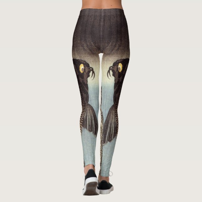 Svart karta leggings (Baksida)