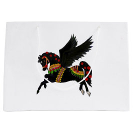 Svart karusell Pegasus presentbag