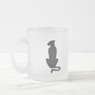 Svart kassilhuett frostad glas mugg