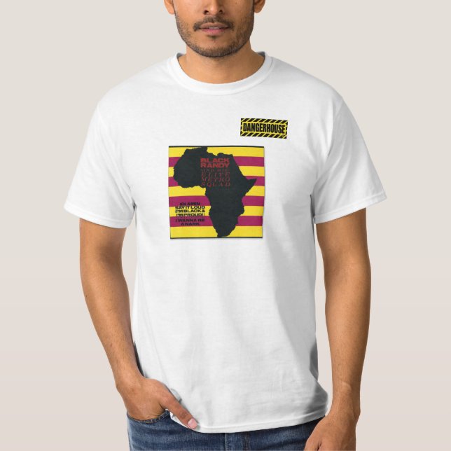 Svart kåt Idi Amin Dangerhouse för T-tröja VIT Tee (Framsida)