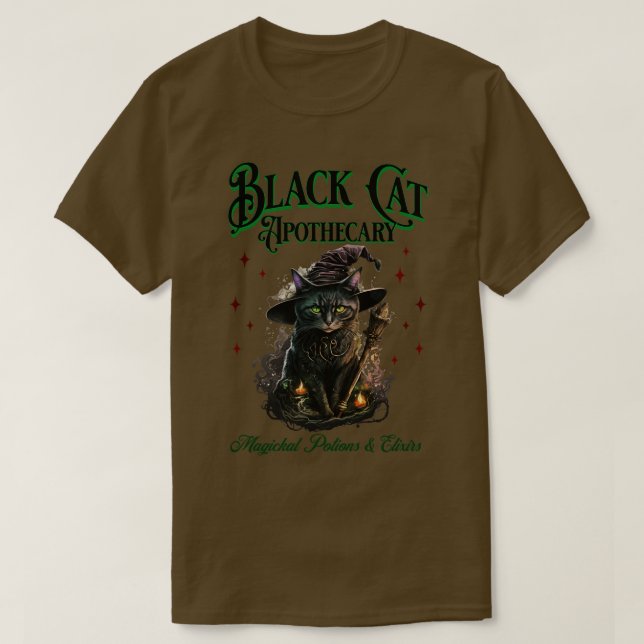 Svart katakarapacär Magickal Potions och Elixirs T Shirt (Design framsida)