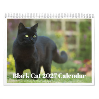 Svart Katt 2027 Kalender