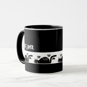 SVART KATT ÄLSKARE MUG MUGG