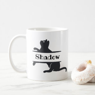 Svart Katt Anpassad Kaffemugg