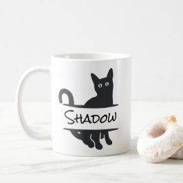 Svart Katt Anpassad Kaffemugg