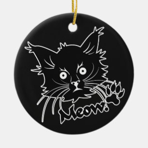 Svart katt anpassningsbar, ornament