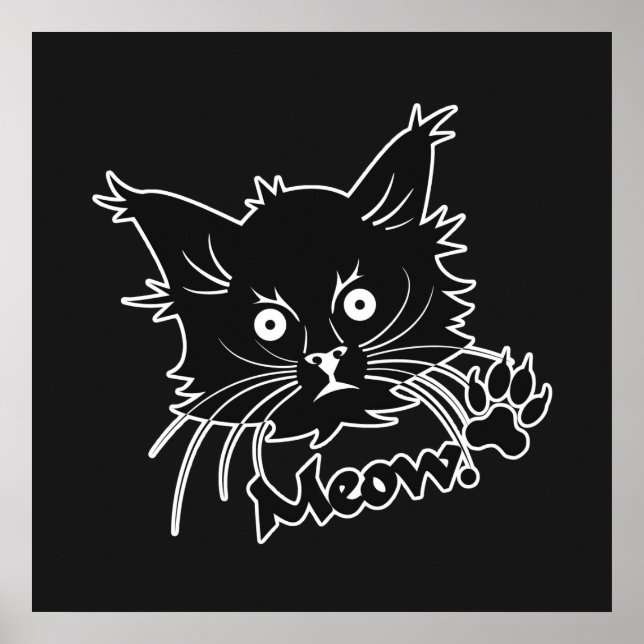 Svart katt-anpassningsbar poster (Framsidan)