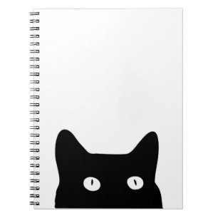 Svart katt anteckningsbok