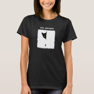 Svart Katt Anti Sociala Människor Introvert Blyg K T Shirt