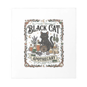 Svart Katt Apotek Katt Ockult Mystisk Apotek Anteckningsblock