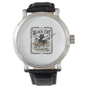 Svart Katt Apotek Katt Ockult Mystisk Apotek Armbandsur