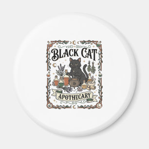 Svart Katt Apotek Katt Ockult Mystisk Apotek Magnet