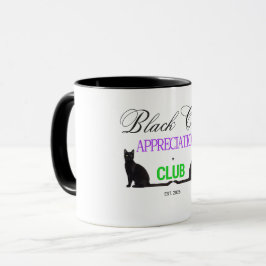 Svart katt-appreciationsklubb Lekfull Halloween Mugg