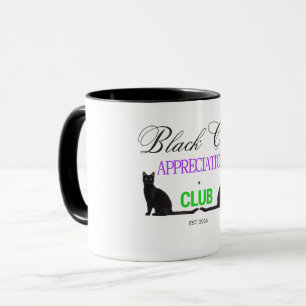 Svart katt-appreciationsklubb Lekfull Halloween Mugg