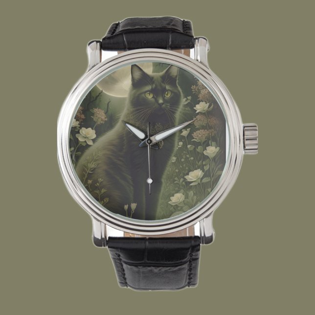 svart katt armbandsur (Skapare uppladdad)