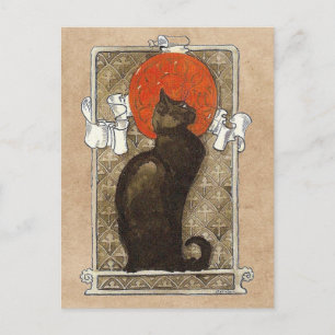 Svart katt - Art Nouveau - Theophile Steinlen Affi Vykort
