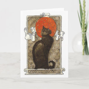 Svart katt - art nouveau - Theophile Steinlen Kort