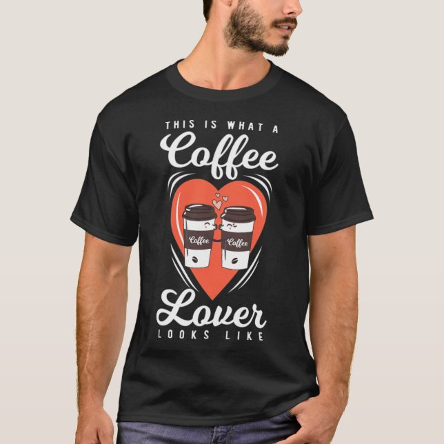 Svart katt av COFFEE-gåva T Shirt (Framsida)
