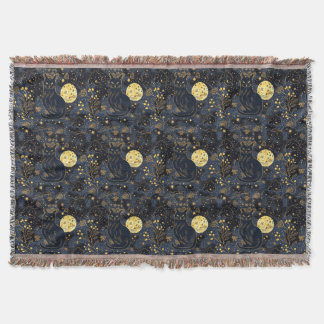 Svart katt av Starry Himlar Mönster Filt