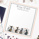 Svart katt av vit Personlig "Sak of Note" Anteckningsblock<br><div class="desc">Anteckningsblock av vit Personlig "Sak of Note" för svart katt. Anteckningsblocket namn personlig svarta katter. Ditt namn och ditt val av typsnitt kan enkelt infogas med Zazzles design verktyg. Det här lilla anteckningsblocket ger en liten perfekt eller som ett sätt att behandla dig själv för använda hemma eller på kontoret....</div>
