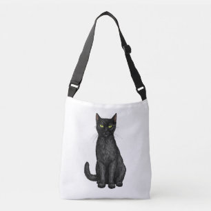 Svart katt axelväska
