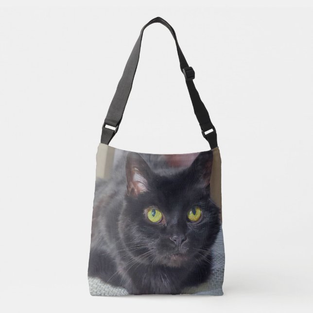 Svart katt axelväska (Framsida)