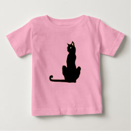 Svart katt baby/Peuters t-shirt