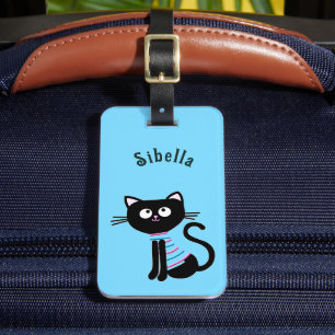 svart katt bagagebricka