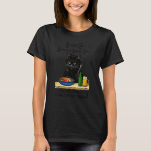 Svart katt Bakgård Barflicka Stolt Serverar T Shirt