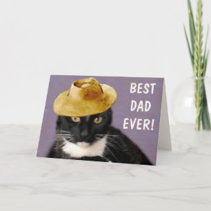 Svart katt Bästa pappa någonsin Fars dag Kort