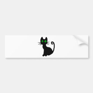 Svart katt bildekal
