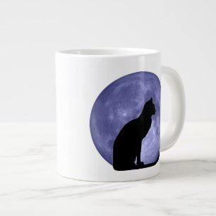 Svart katt Blå Måne-jumbo Mugg Jumbo Mugg