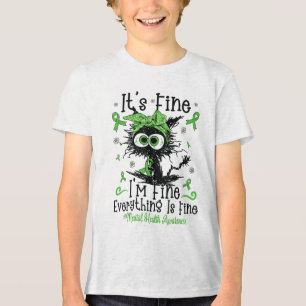Svart katt Brain Il, tandvårdsmedvetande T Shirt