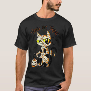 Svart Katt Bus eller Buss Halloween Män Kvinnor T Shirt