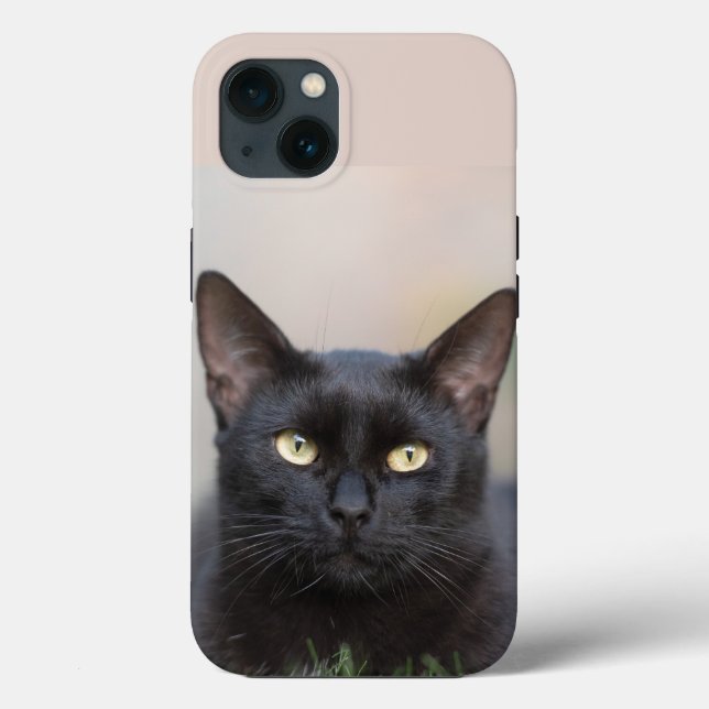 svart katt Case-Mate iPhone-fodral (Baksida)