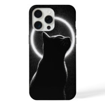 Svart Katt Celestial Månring Telefonfodral