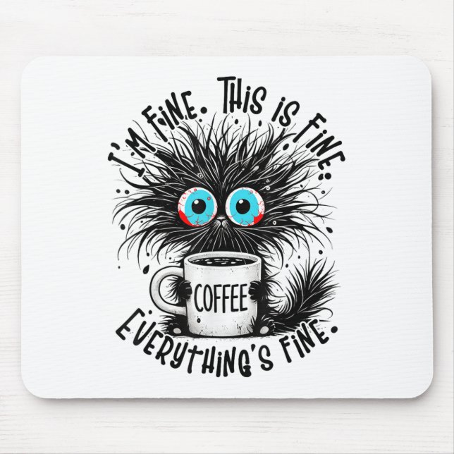 Svart katt dess Bra Im-Bra Allt är Bra-finansierin Musmatta (Framsidan)