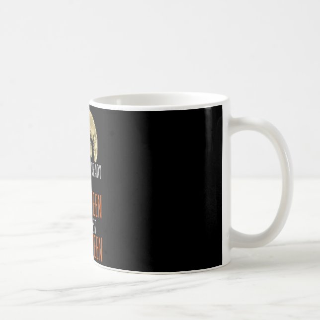 Svart katt död träd redo för halloween  kaffemugg (Höger)